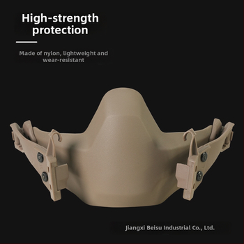 Velosipēdu ķiveres maska ar saliekamu puses sejas aizsargu, saderīga ar sliedēm — Nylon; Universāla; Pieaugušie; Bez logotipa