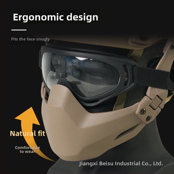 Velosipēdu ķiveres maska ar saliekamu puses sejas aizsargu, saderīga ar sliedēm — Nylon; Universāla; Pieaugušie; Bez logotipa