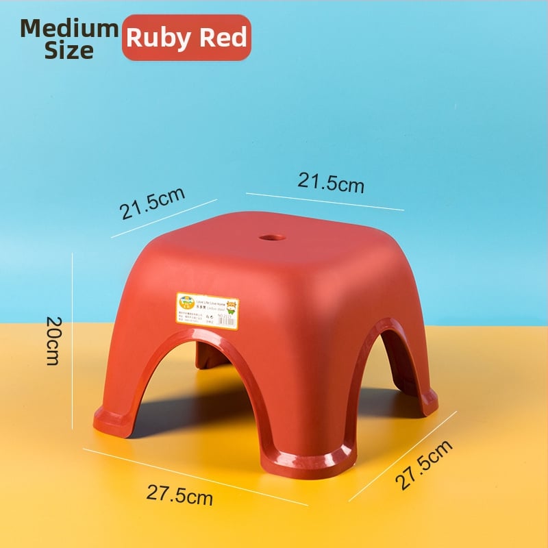 Plastová malá stolička do domácnosti, protišmyková do kúpeľne a na toaletu, materiál PP