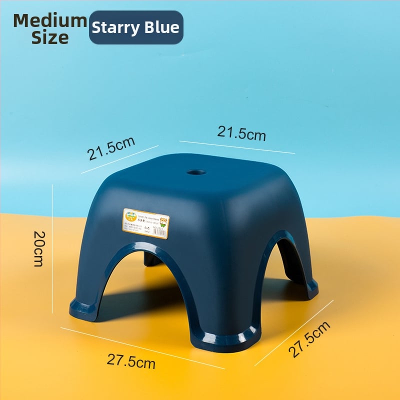 Plastová malá stolička do domácnosti, protišmyková do kúpeľne a na toaletu, materiál PP