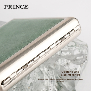 Prince Metāla cigarešu kārbiņa | Mūsdienīgs vienkāršs stils | Zīmols: Prince | Logotipa drukāšana: Jā | Iepakojums: 100 gab.