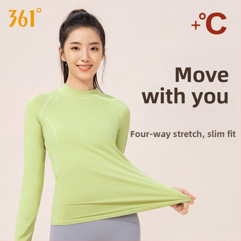 361 Naiste jooga pikkade kätega top sügiseste treeningute jaoks – fliisi vooder, 78% polüester