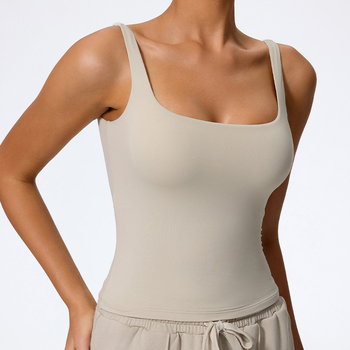 Slim-fit joga top u europskom stilu, brzo-sušeći fitness komad, 76% najlon / 24% spandeks, podstava 24% spandeks, model XTBX307, za trčanje i oblikovanje tijela