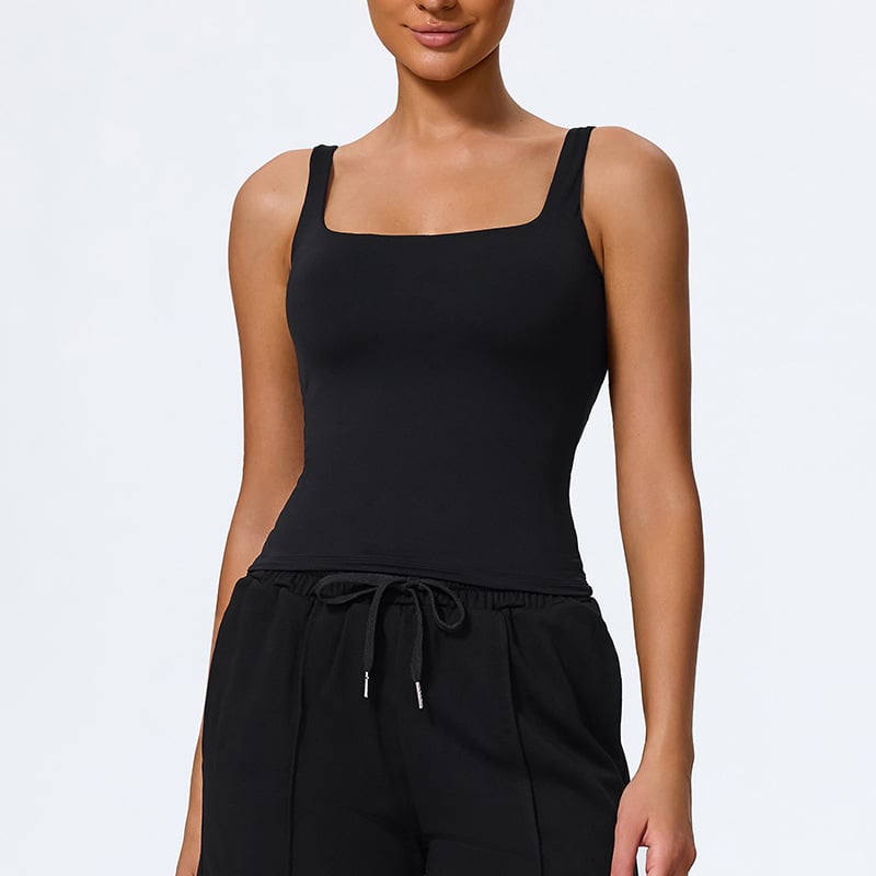 Slim-fit joga top u europskom stilu, brzo-sušeći fitness komad, 76% najlon / 24% spandeks, podstava 24% spandeks, model XTBX307, za trčanje i oblikovanje tijela