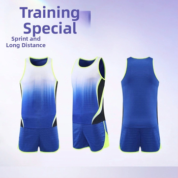 Lengvosios atletikos treniruočių komplektas vyrams ir moterims — bėgimui, MXT6217, 100% poliesterio audinys, pamušalas 100% poliesteris