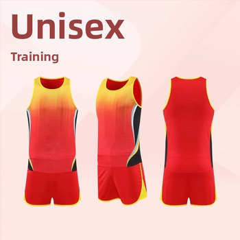 Lengvosios atletikos treniruočių komplektas vyrams ir moterims — bėgimui, MXT6217, 100% poliesterio audinys, pamušalas 100% poliesteris