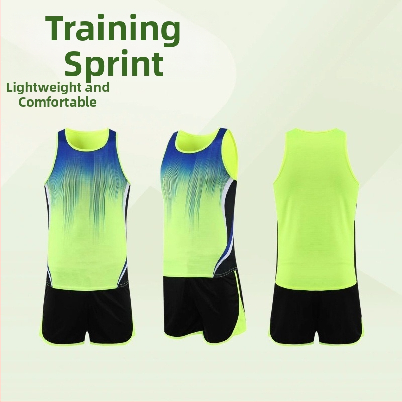 Treniņtērpa komplekts vieglajai atletikai vīriešiem un sievietēm — skrējienam, MXT6217, 100% poliestera audums, iekšējā odere 100% poliestera