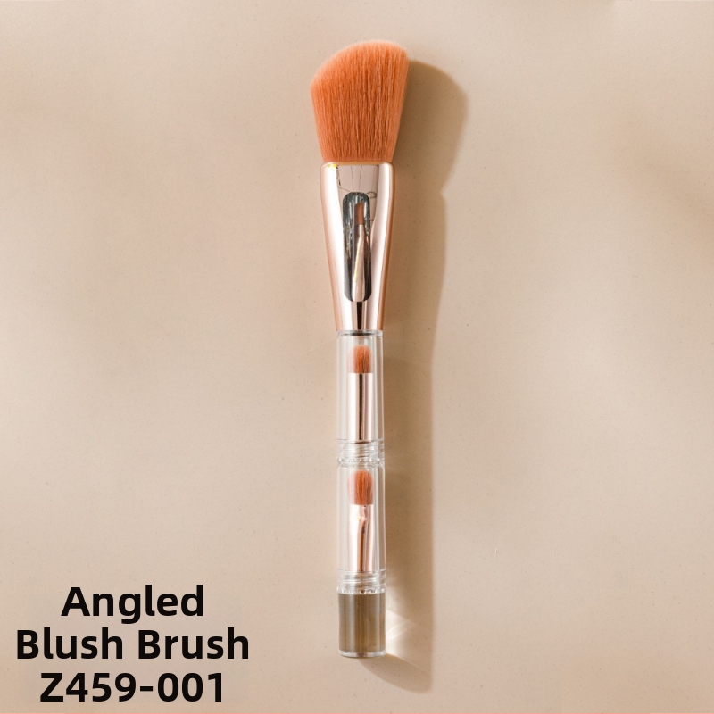 Zhuoya 4-u-1 set četkica za šminku - prijenosni višenamjenski sa 3-u-1 četkom za fondaciju, sintetička vlakna, acrylna drška, OPP futrola