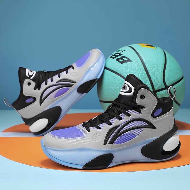 Ανδρικά παπούτσια μπάσκετ με επάνω μέρος από υπερίνες ίνες, σόλα MD+καουτσούκ, εσωτερικό από ύφασμα, χαμηλό προφίλ, στρογγυλή μύτη.