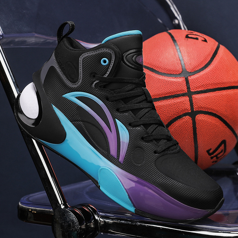 Ανδρικά παπούτσια μπάσκετ με επάνω μέρος από υπερίνες ίνες, σόλα MD+καουτσούκ, εσωτερικό από ύφασμα, χαμηλό προφίλ, στρογγυλή μύτη.