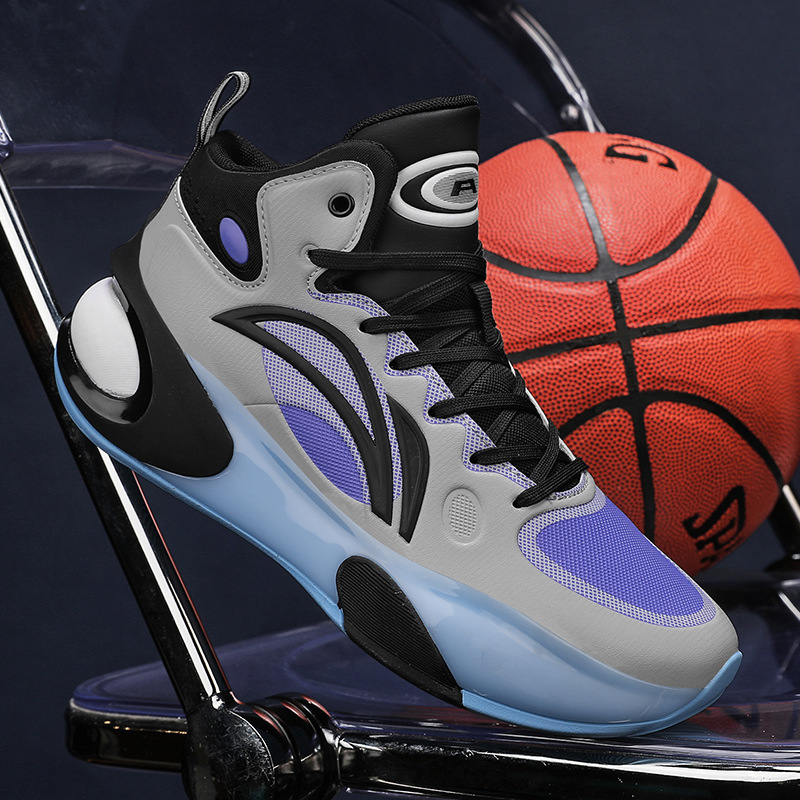 Ανδρικά παπούτσια μπάσκετ με επάνω μέρος από υπερίνες ίνες, σόλα MD+καουτσούκ, εσωτερικό από ύφασμα, χαμηλό προφίλ, στρογγυλή μύτη.