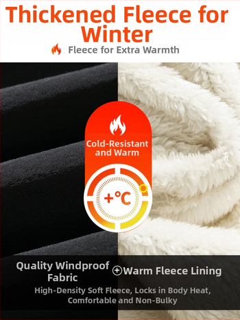 Vīriešu ziemas bikses ar flīsa oderi, brīvs taisns piegriezums, viduklis vidējais, garas bikses, ar šņori