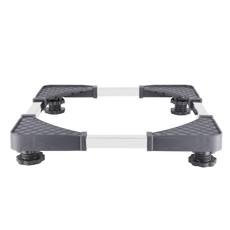 Rozsdamentes acél mosógép alap – sokoldalú, forgó és állítható, nedvességálló, padlóra szerelhető polc a konyha és a fürdőszoba számára