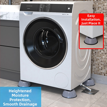 Skalbyklės kojų kilimėlis — universalus, neslystantis, smūgių sugėrimas, pakeliamas, plastikinis pagrindas skalbimui ir šaldytuvui