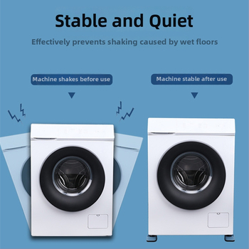 Universalus skalbimo mašinos kojos pagalvėlė – priešslydžio, smūgių sugerimas, aukščio didinimas, drėgmei atspari plastikinė pagrindė