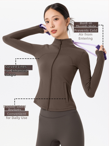 Jogos džaketė, lieso silueto, ilgomis rankovėmis, liemens ilgio, šilta flis, Cloud Feel dvipusis flis, sudėtis: 80% nailonas, 20% spandeksas