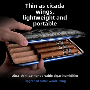 Ādas cigāru ceļojumu kārba ar atslēgu piekariņu, zīmols CIGARLOONG/Cigar Dragon, kāzu dāvana