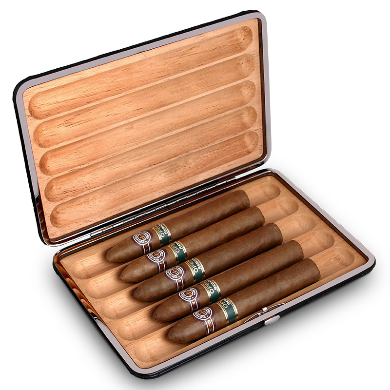 Ādas cigāru ceļojumu kārba ar atslēgu piekariņu, zīmols CIGARLOONG/Cigar Dragon, kāzu dāvana