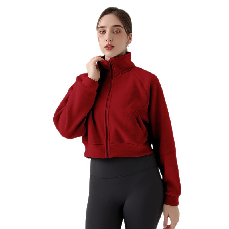 Moteriškas žiemos paltas su stovinčia kaklu, kišenėmis, Ori Velvet audinys