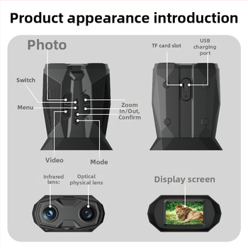 Voying Eagle kamera noćnog vida s HD videom, IR, 19x zum, prijenosna za vanjsku uporabu