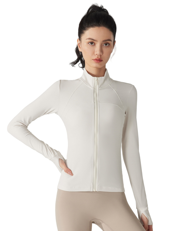 Moteriška striukė su fleece pamušalu, nailono-velūro išorė, aukštas apykaklė, priekinis užtrauktukas.