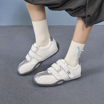 Ženske casual sportske tenisice s Velcro zatvaračem, lagane, gumena potplat, točkasti uzorak, okrugli vrh