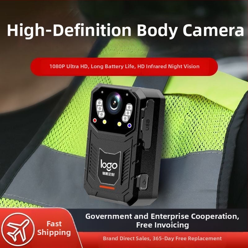 Професионална камера за служебни видеозаписи на място с 1080p инфрачервено нощно виждане, CMOS сензор, оптично стабилизиране, 11-часова батерия