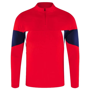 Unisex žieminė futbolo treniruotės striukė, ilgos rankovės, priekyje užtrauktukas, megztas audinys, poliesterio/elastano mišinys, be pamušalo