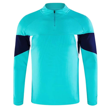 Unisex žieminė futbolo treniruotės striukė, ilgos rankovės, priekyje užtrauktukas, megztas audinys, poliesterio/elastano mišinys, be pamušalo