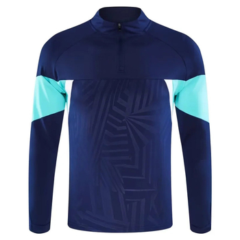 Unisex žieminė futbolo treniruotės striukė, ilgos rankovės, priekyje užtrauktukas, megztas audinys, poliesterio/elastano mišinys, be pamušalo