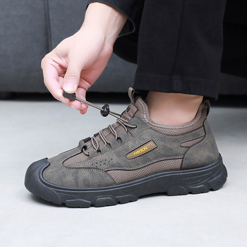 Pánske zimné topánky na sneh, PU vrchný materiál, protišmyková gumová podrážka, vlnená podšívka, predné šnurovanie