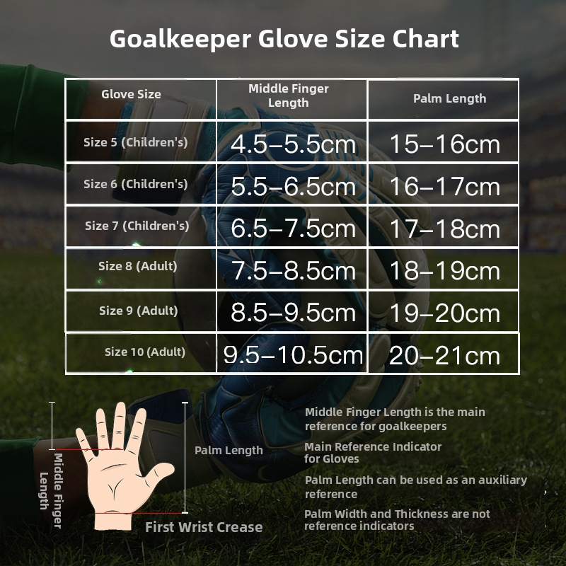 MAICCA Noorte väravavahi kinnased – lateks, sõrmekaitse, unisex jalgpalliks