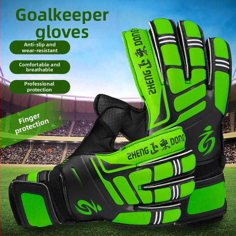 Vārtsarga cimdi 618 – Zhengdong, universālie, pirkstu aizsardzība, elpojoši, nodilumizturīgi, pretnoslīdējoši, futbolam