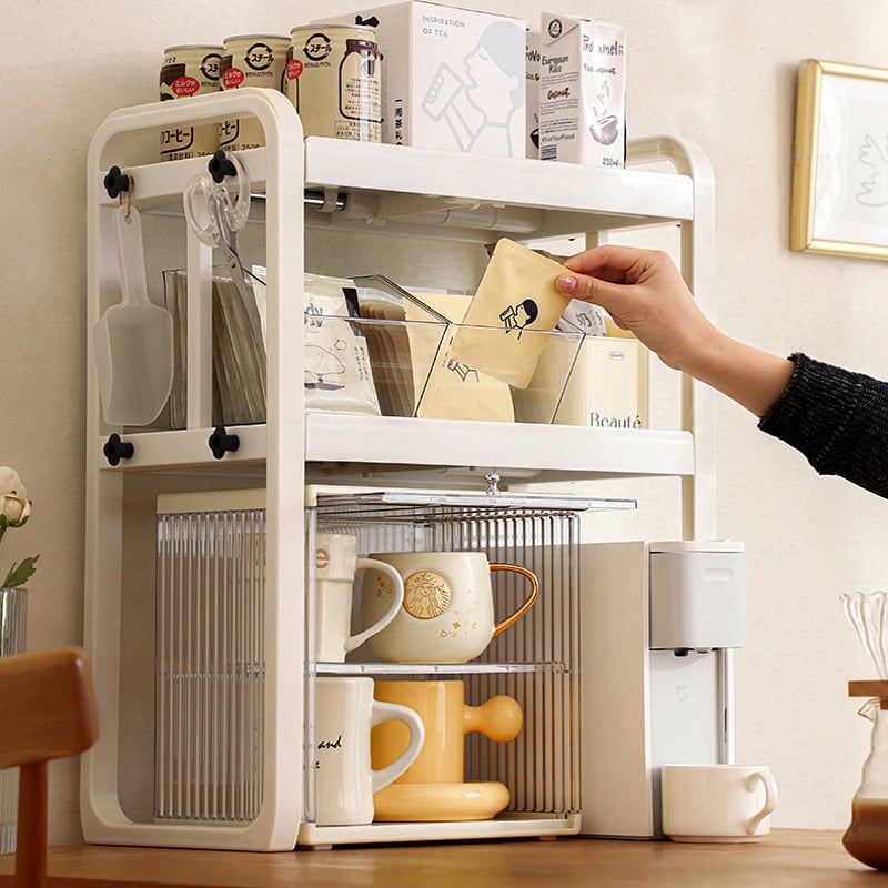 Happy roll X8512 ištraukiama virtuvės saugojimo lentyna, dviejų sluoksnių dizainas, plastikas, japonų stilius