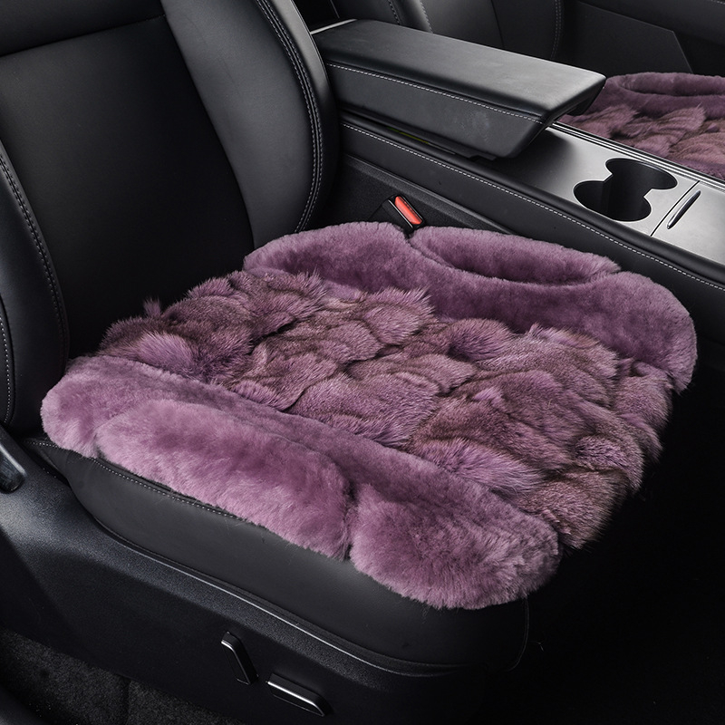 Μαξιλαράκι καθίσματος αυτοκινήτου με επιφάνεια από γούνα αλεπούς, γέμισμα από σφουγγάρι, στυλ επίπεδο, ελαφρύς πολυτελής, για χειμώνα