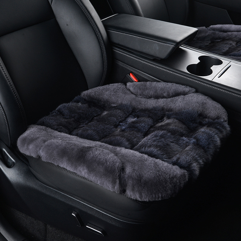 Μαξιλαράκι καθίσματος αυτοκινήτου με επιφάνεια από γούνα αλεπούς, γέμισμα από σφουγγάρι, στυλ επίπεδο, ελαφρύς πολυτελής, για χειμώνα