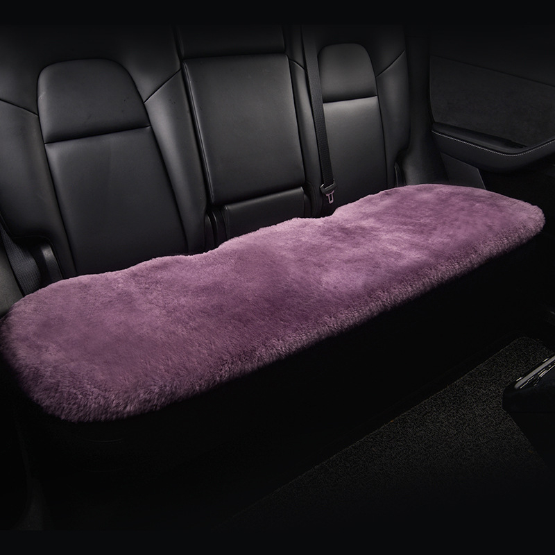 Μαξιλαράκι καθίσματος αυτοκινήτου με επιφάνεια από γούνα αλεπούς, γέμισμα από σφουγγάρι, στυλ επίπεδο, ελαφρύς πολυτελής, για χειμώνα