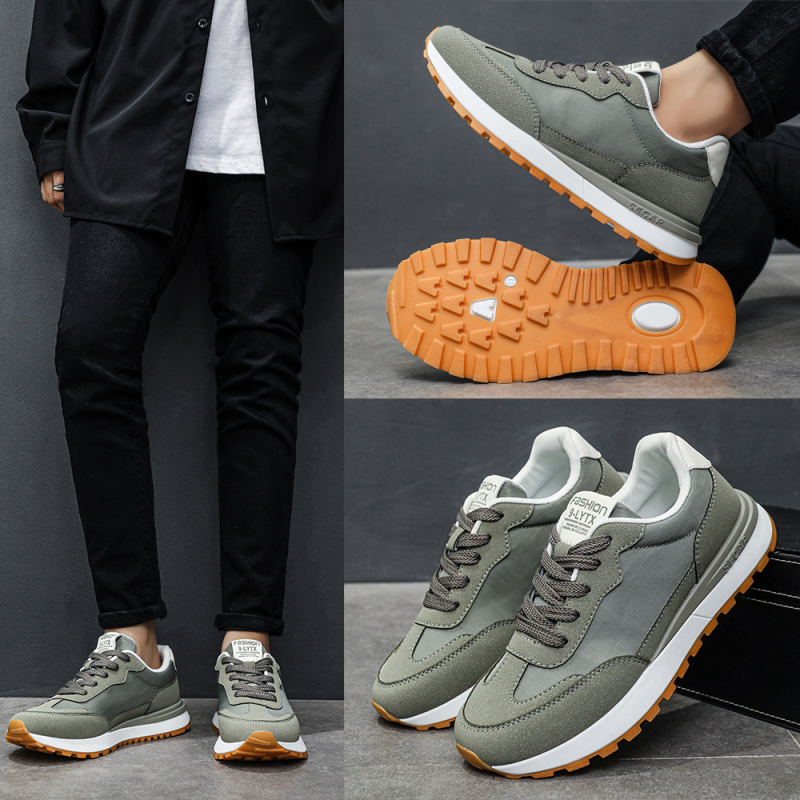 Vyriški batai su storu padu, viršutinis: oda + tinklas, nosies forma: apvali, kulno aukštis: vidutinis 3–5 cm, užsegimas raišteliais, blauzdos aukštis: vidutinis 3–7 cm