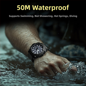 Vyrinis kvarcinis laikrodis su saulės įkrovimu, daugiafunkcinis chronografas su trimis indikatoriais, atsparus vandeniui iki 50 m, dirželis TPR+nylon