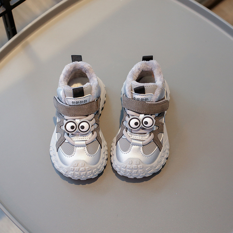 Bērnu ādas augšējās sporta kurpes ar Velcro aizdari, PVC zole, augstuma palielināšana, elpojošas, unisex