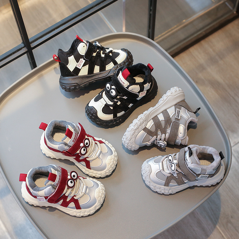 Bērnu ādas augšējās sporta kurpes ar Velcro aizdari, PVC zole, augstuma palielināšana, elpojošas, unisex