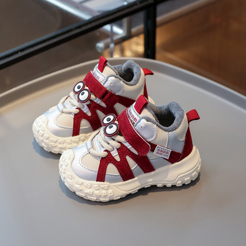 Bērnu ādas augšējās sporta kurpes ar Velcro aizdari, PVC zole, augstuma palielināšana, elpojošas, unisex