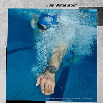 Ārējais kalnu pārgājiena pulkstenis ar oglekļa šķiedras korpusu, silikona siksnu, 50 m ūdensizturība, elektroniskais mehānisms, luminescences funkcija