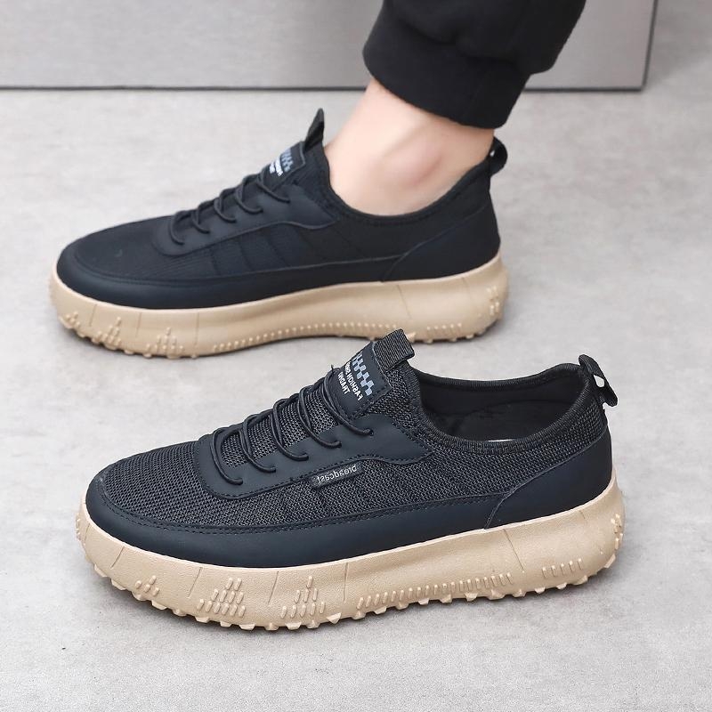 Vyriniai slip-on batai, Color Block, PU viršus, apvali nosis, kvėpuojantys ir lengvi