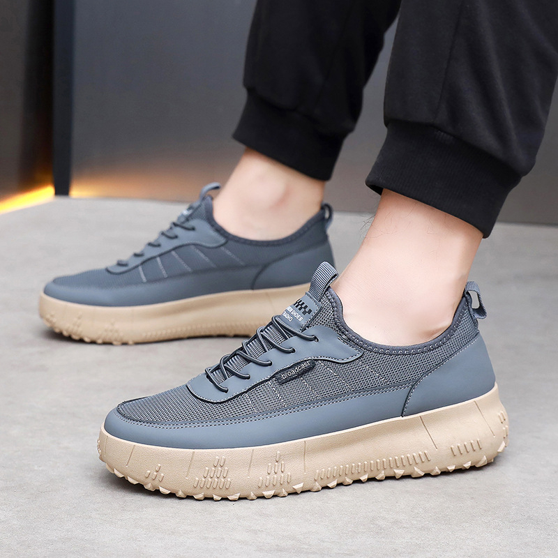 Vyriniai slip-on batai, Color Block, PU viršus, apvali nosis, kvėpuojantys ir lengvi