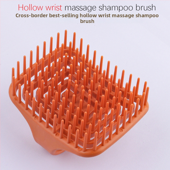 TPE galvos odos masažo šepetėlis — tuščiavidurė konstrukcija, šlapio/sauso dvigubas naudojimas, plaukų plovimo šepetėlis, vonios šepetys