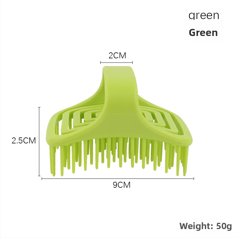 TPE galvos odos masažo šepetėlis — tuščiavidurė konstrukcija, šlapio/sauso dvigubas naudojimas, plaukų plovimo šepetėlis, vonios šepetys