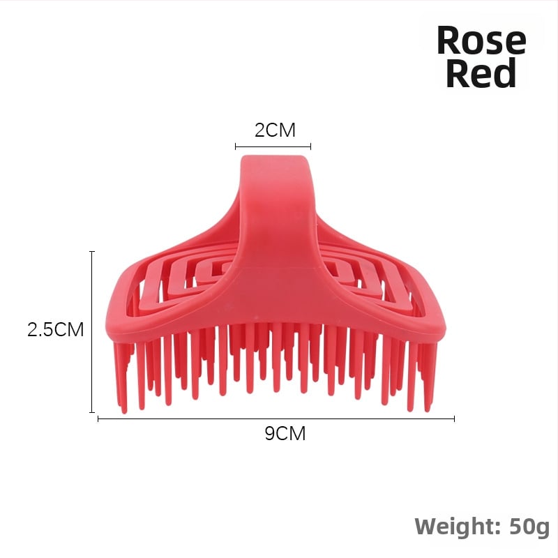 TPE galvos odos masažo šepetėlis — tuščiavidurė konstrukcija, šlapio/sauso dvigubas naudojimas, plaukų plovimo šepetėlis, vonios šepetys