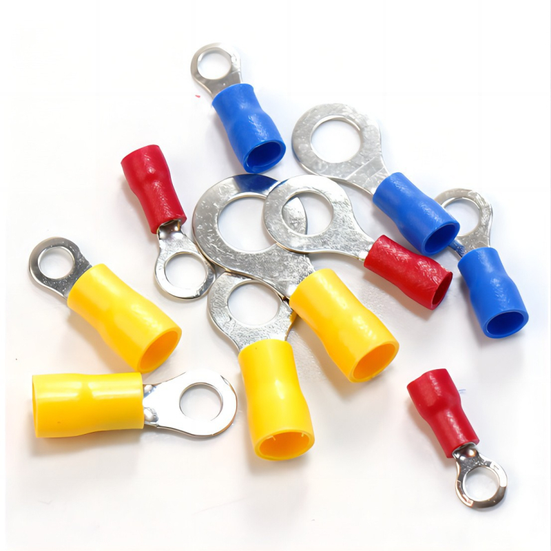 RV O-típusú terminál, sárgaréz anyag, dugaszolható telepítés, márka HOORED, cikkszám RV