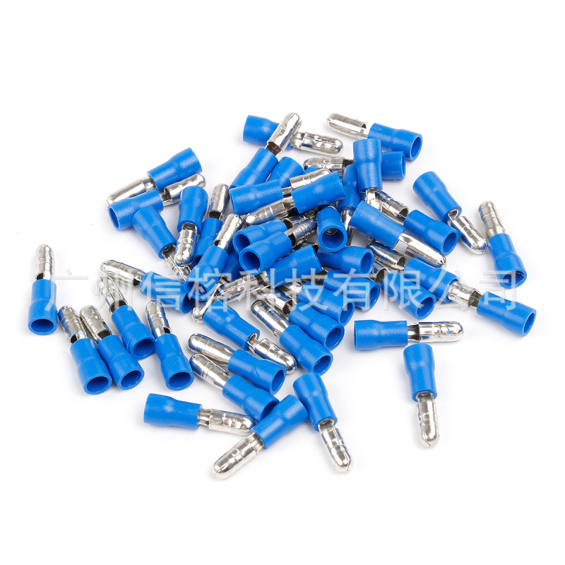 Xinbanyan Technology Plave bullet-head terminali, 50 parova, pakirano